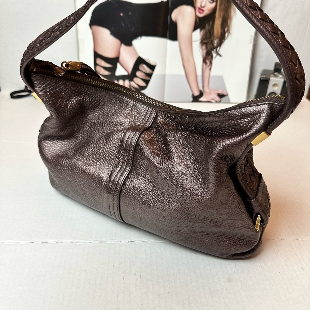 Vintage Y2K Elliott LuccaLeather Hobo Bag SoftPebbled Leather Everyday Shoulder - Picture 5 of 13